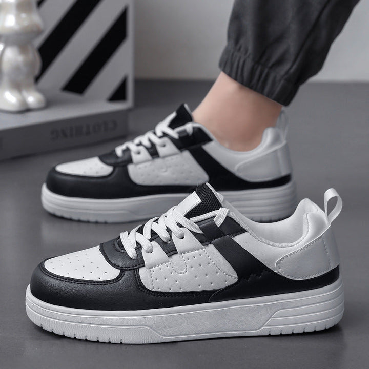 Unisex nan Plateausneaker aus Lederimitat mit atmungsaktivem Mesh-Zungenbereich und stoßdämpfender Profilsohle Drune