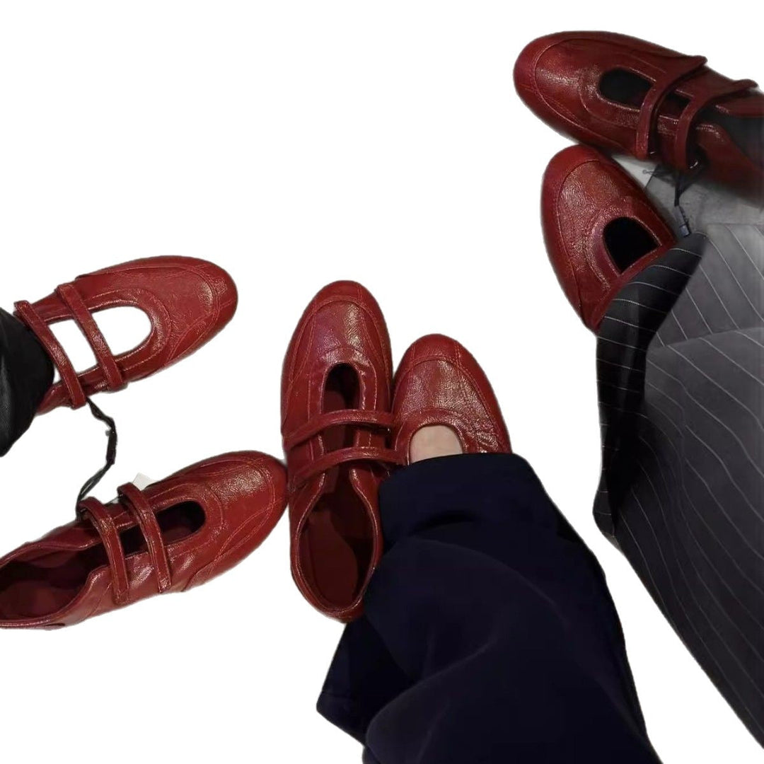 Damen Ballerina-Slipper mit verstellbarem Riemen und komfortablem Innenfutter Drune