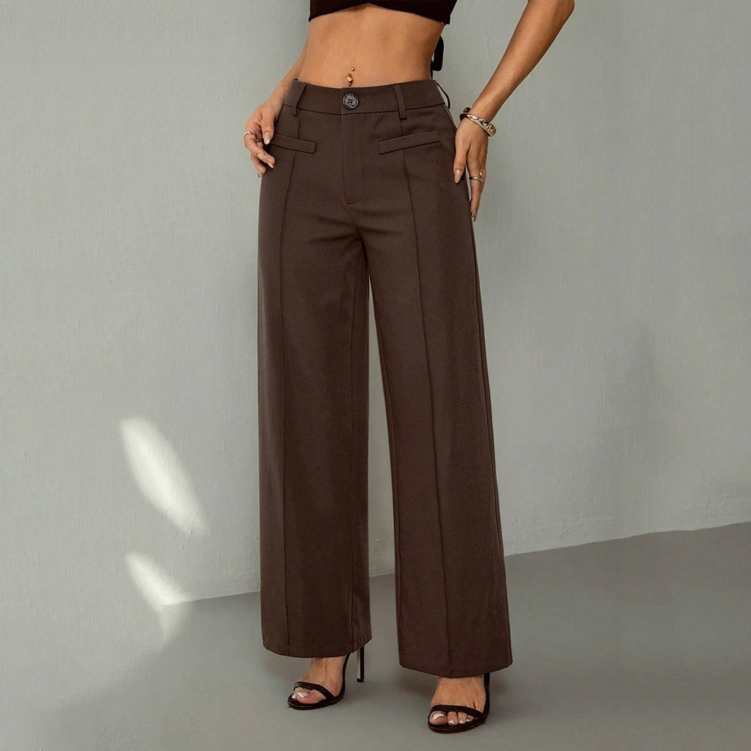 Damen Elegante weite Stoffhose Drune