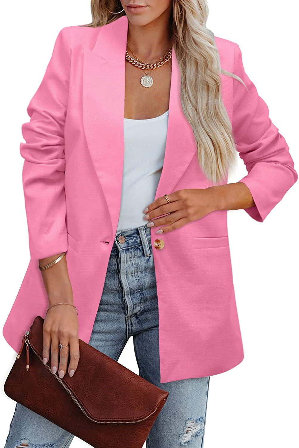Drune | Doppelreihiger Blazer mit Gerafften Ärmeln und Taschen
