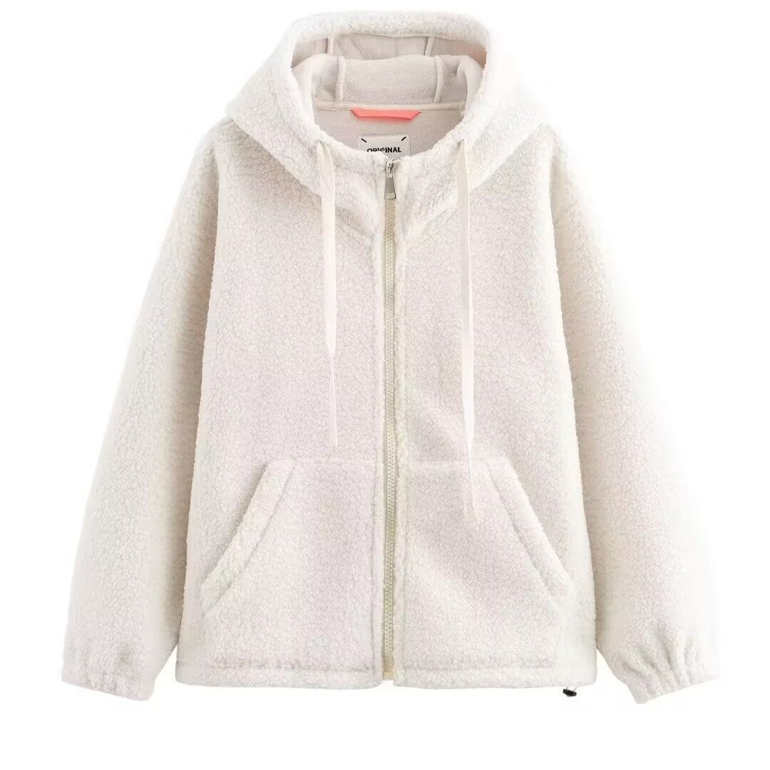 Damen Kuschelige Fleecejacke mit hohem Kragen Drune