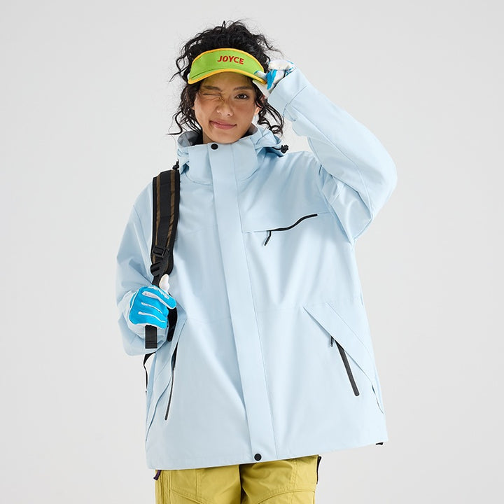 Herren Wasserdichte Outdoor-Softshelljacke mit Kapuze, hohem Stehkragen & Reißverschlusstaschen Drune