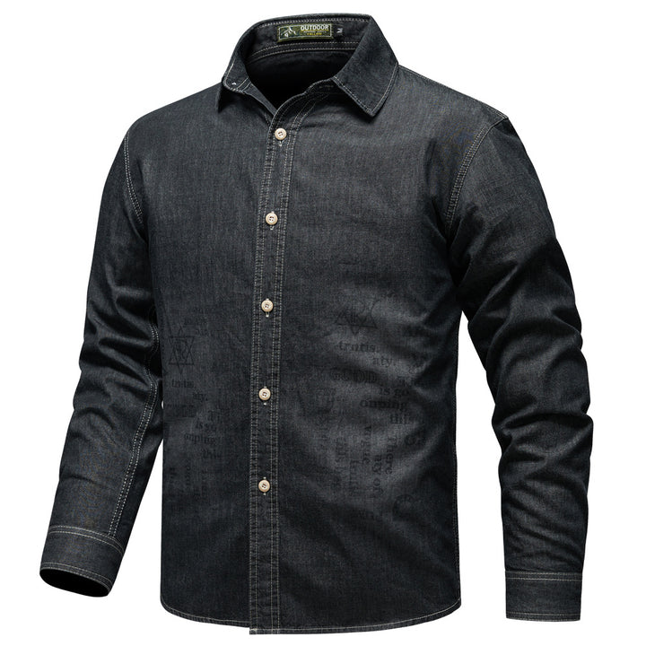 Herren Denim Hemd Drune