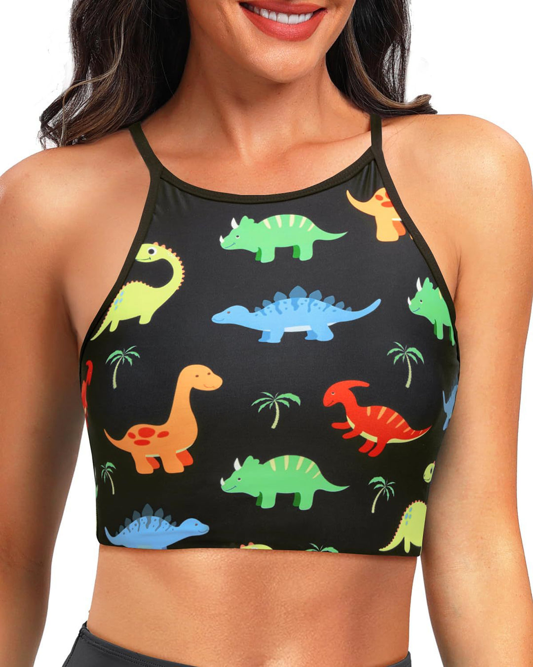 Damen Sportliches Crop-Top Drune