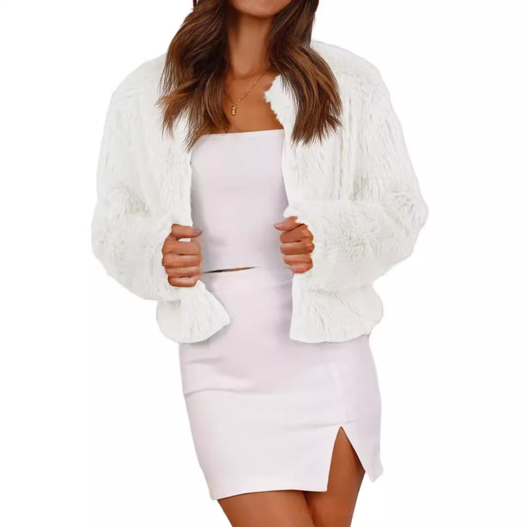 Damen Kuschelige Kunstfleecejacke Drune