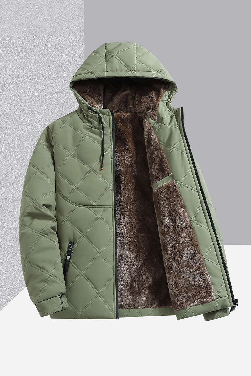 Herren Wattierte Steppjacke mit Kapuze Drune