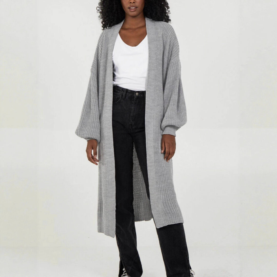 Damen Großer Strickcardigan mit luftiger Silhouette und voluminösen Ärmeln Drune