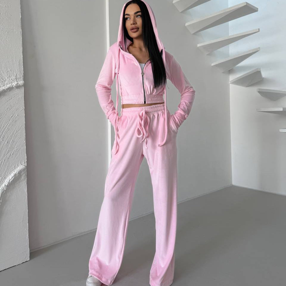 Damen entspannter Fleece-Loungewear-Anzug Drune