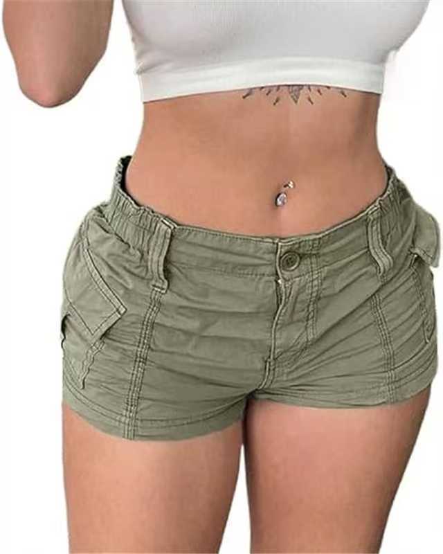 Damen bequeme Cargo-Shorts mit elastischem Bund und praktischen Taschen Drune