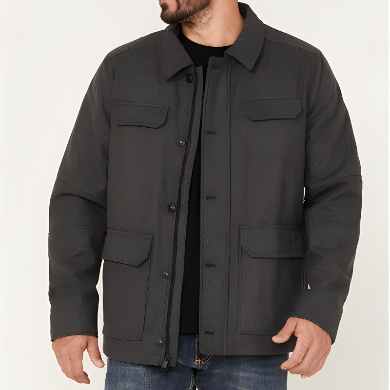 Herren utilitaristische Jacke mit mehreren Taschen Drune