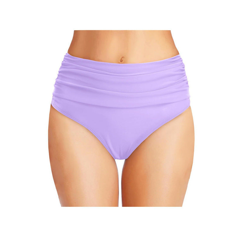 Damen Hochgeschnittene Bikinihose mit eleganter Raffung Drune