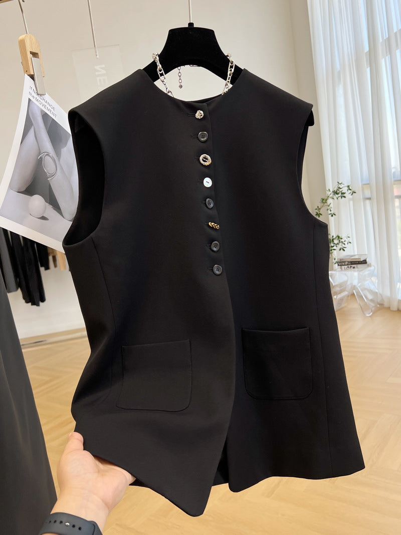 Damen ärmellose Blazer-Weste Drune