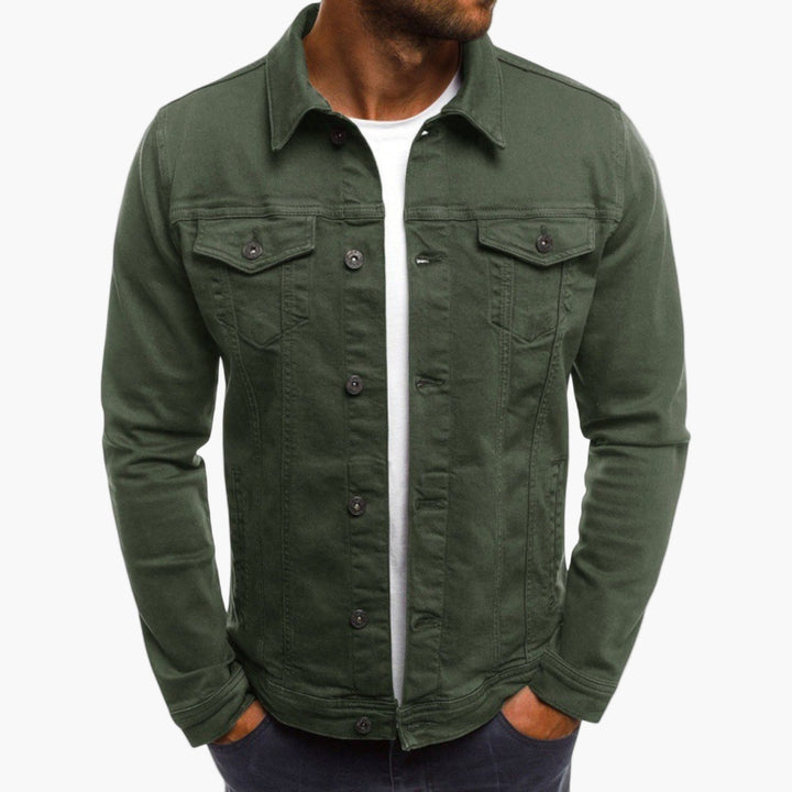 Drune | Jeansjacke Slim Fit - Klassischer Freizeit-Look für Alltag und Arbeit