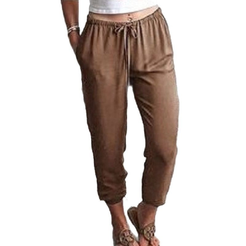 Damen Komfortable Freizeithose mit elastischem Bund und seitlichen Taschen Drune