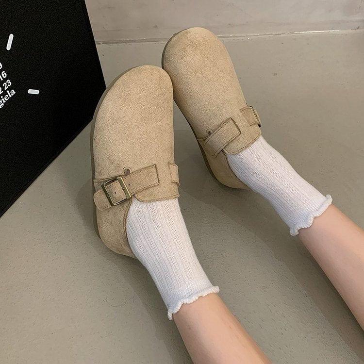 Damen Bequeme Clogs mit modischer Schnalle Drune