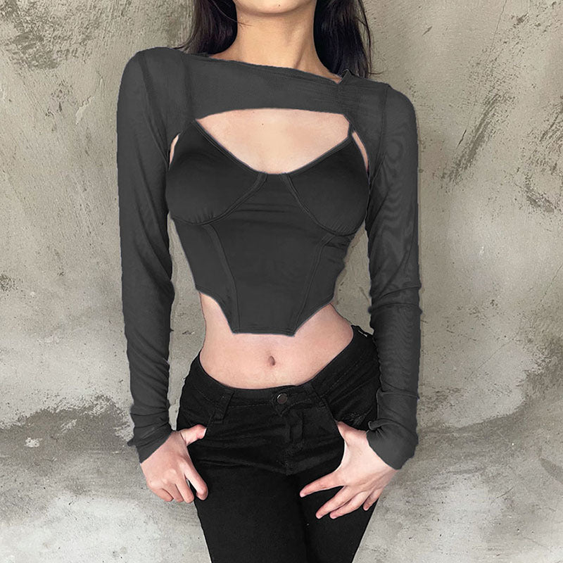 Damen Sportliches und elegantes Oberteil mit langem Arm Drune