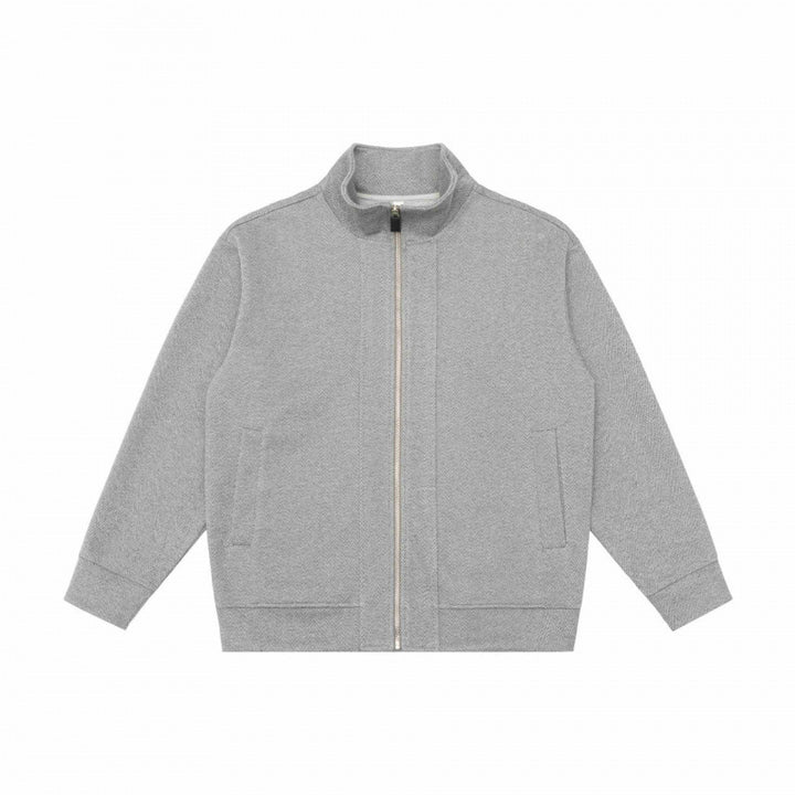 Unisex Boxy-Fleece-Zipjacke mit Stehkragen und Eingrifftaschen Drune