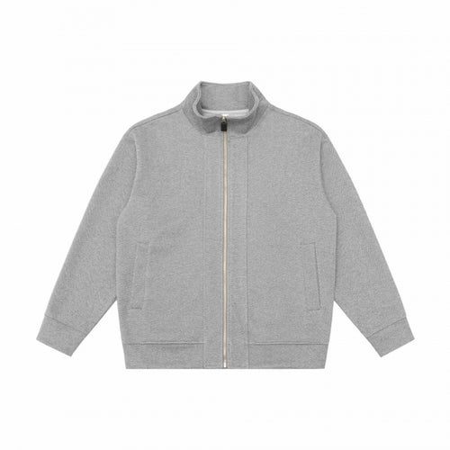 Unisex Boxy-Fleece-Zipjacke mit Stehkragen und Eingrifftaschen Drune