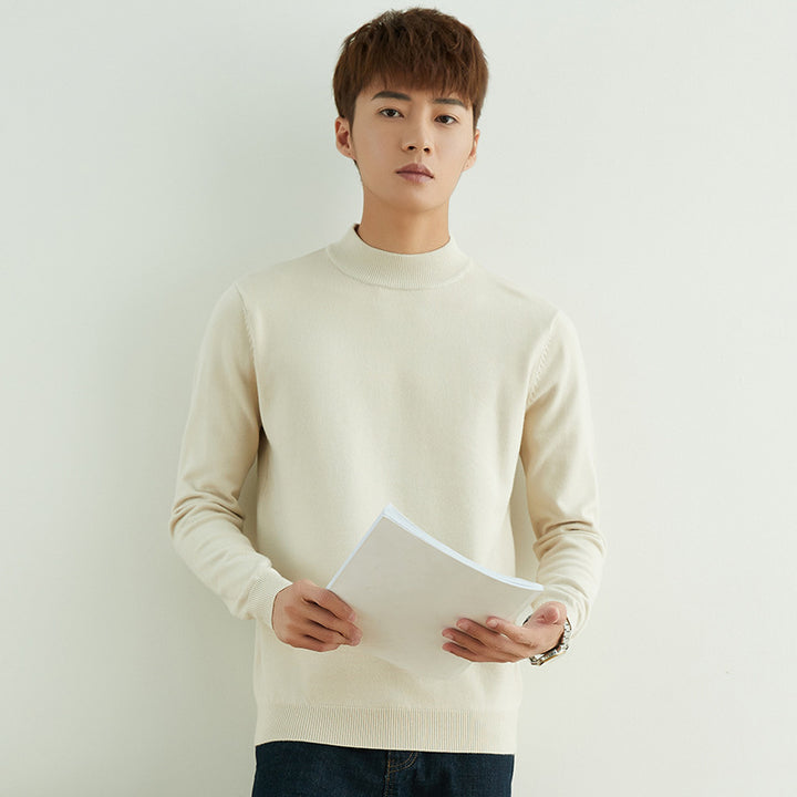 Herren Halbhoher Rollkragenpullover aus Feinstrick mit schmaler Passform Drune