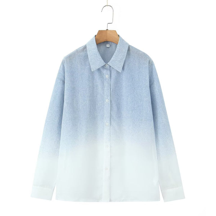Damen Elegante Bluse mit leichtem Farbverlauf Drune