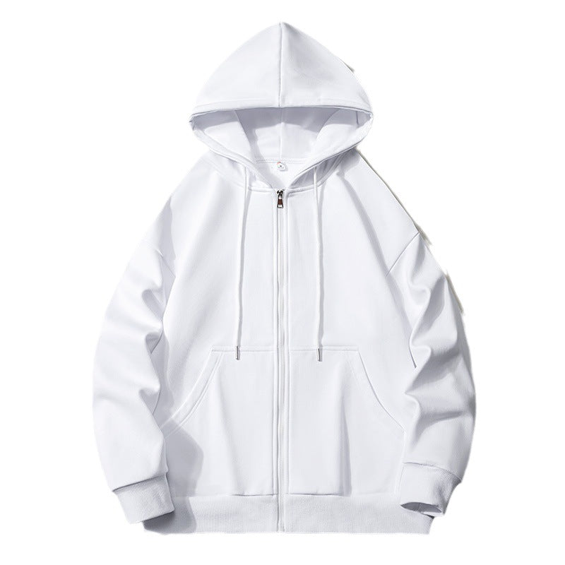 Herren Kapuzensweatjacke mit durchgehendem Reißverschluss, Oversize‑Schnitt und Raglanärmeln Drune