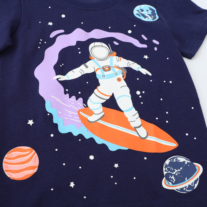 Jungen T-Shirt mit leuchtendem Weltraumdesign Drune