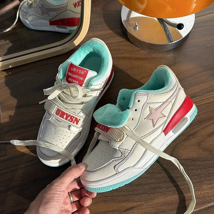 Damen Sportliche Sneaker mit verstellbarem Klettverschluss und weicher Dämpfung Drune