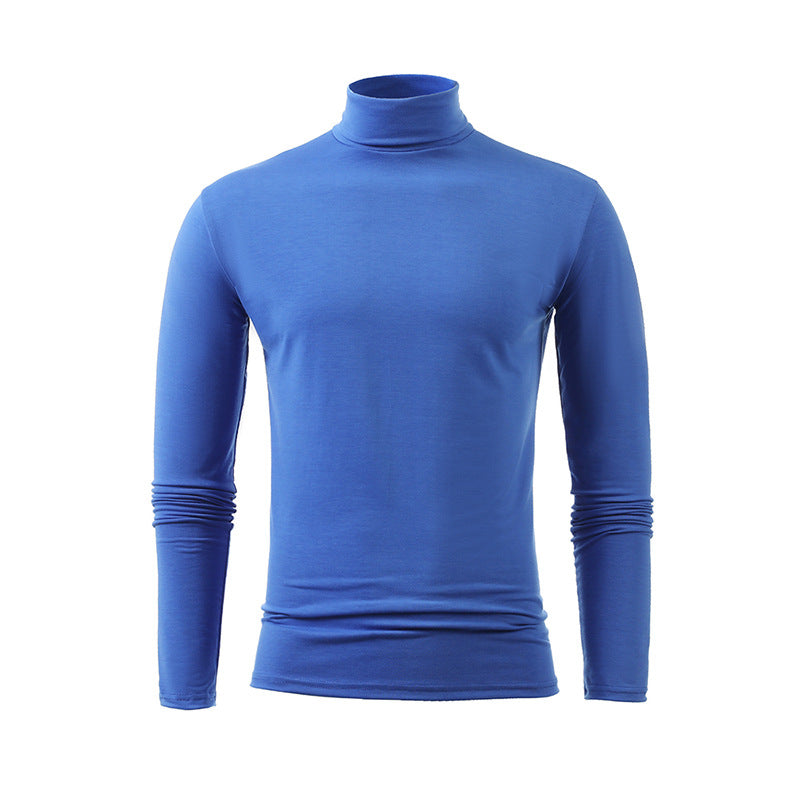 Herren nan schlankes Rollkragen-Langarmshirt aus feinem Baumwoll-Stretch Slim Fit Drune