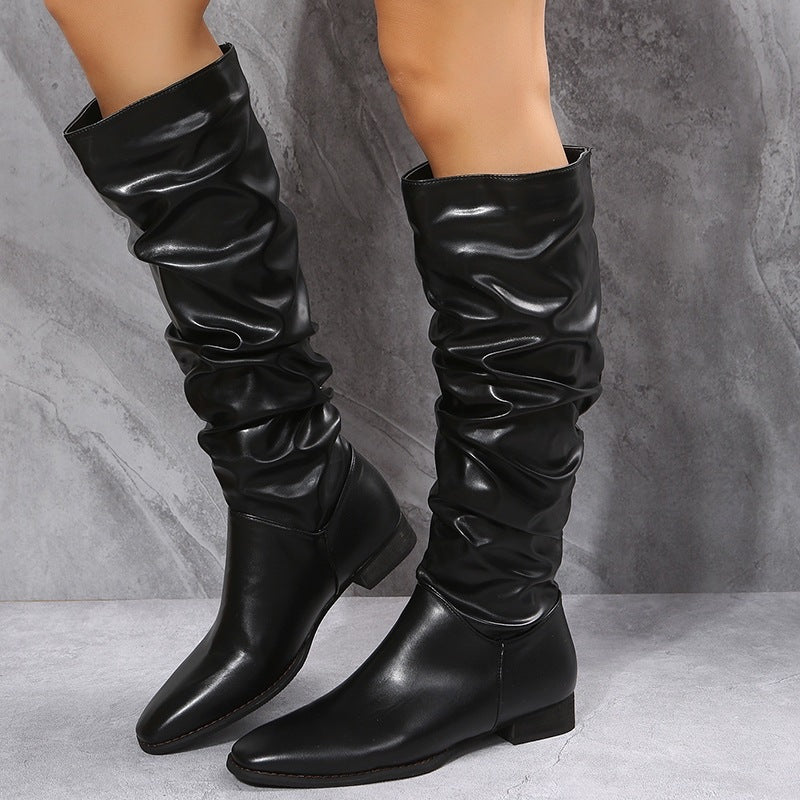 Damen Elegante knöchelhohe Stiefel im lässigen Slouch-Design Drune