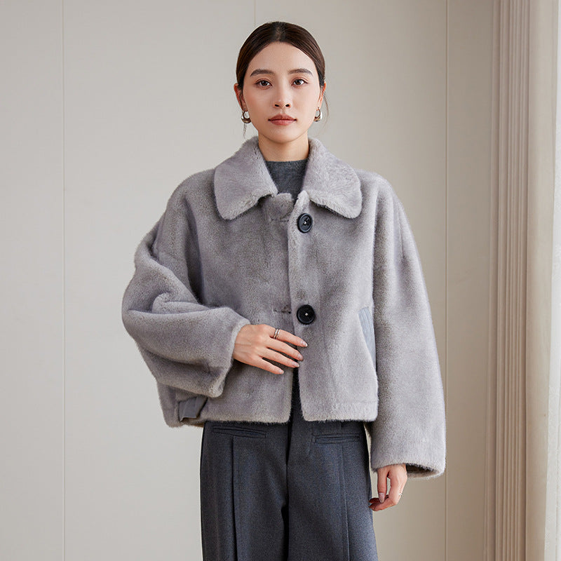 Damen Fleecejacke mit Kragen Drune
