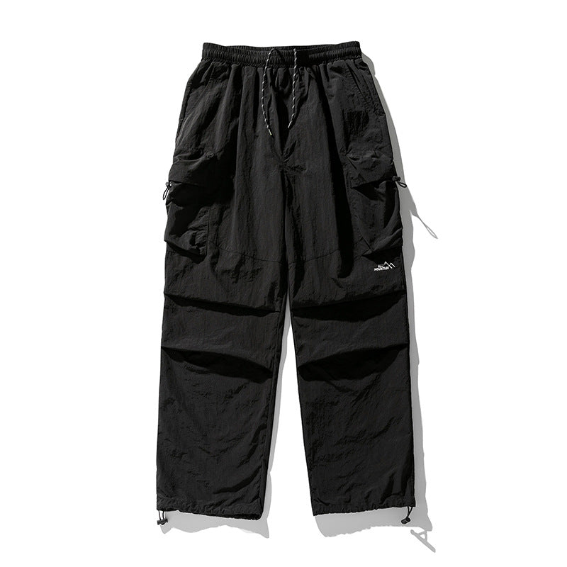 Unisex Technische Outdoor-Cargohose mit elastischem Bund, verstellbaren Beinabschlüssen und Mehrfachtaschen Drune