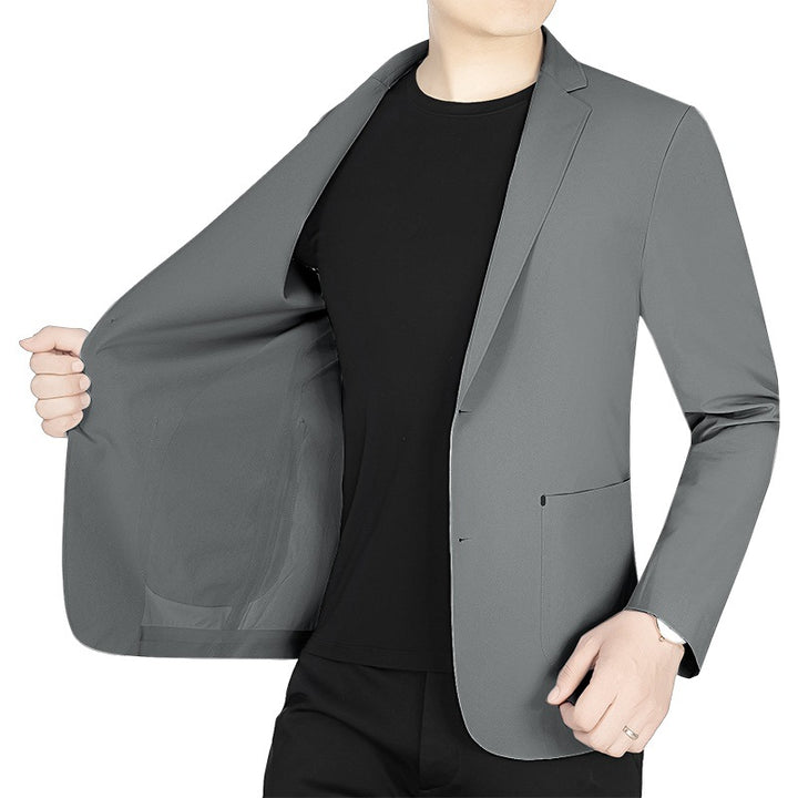Herren Slim-Fit Jersey-Blazer ohne Innenfutter mit Stretchkomfort für Reise und Business Drune