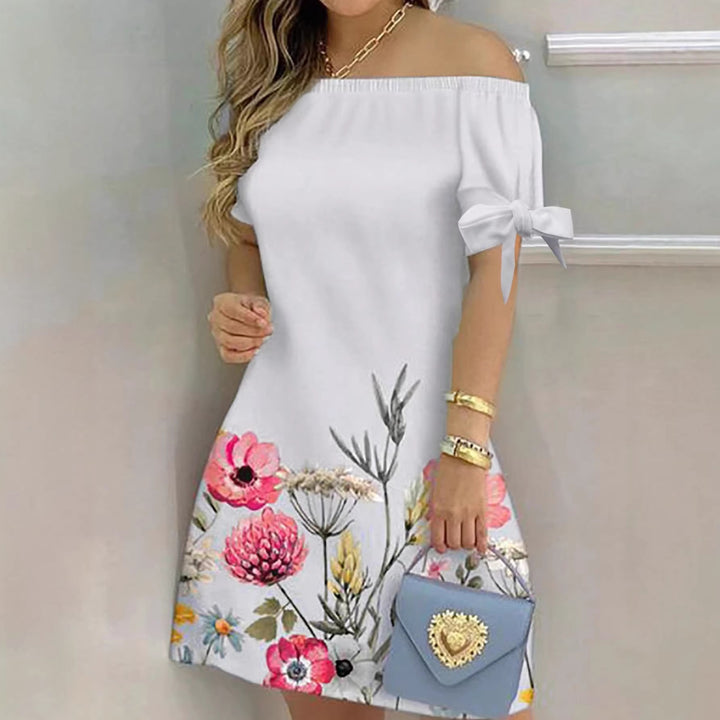 Damen Off-Shoulder Kleid Drune