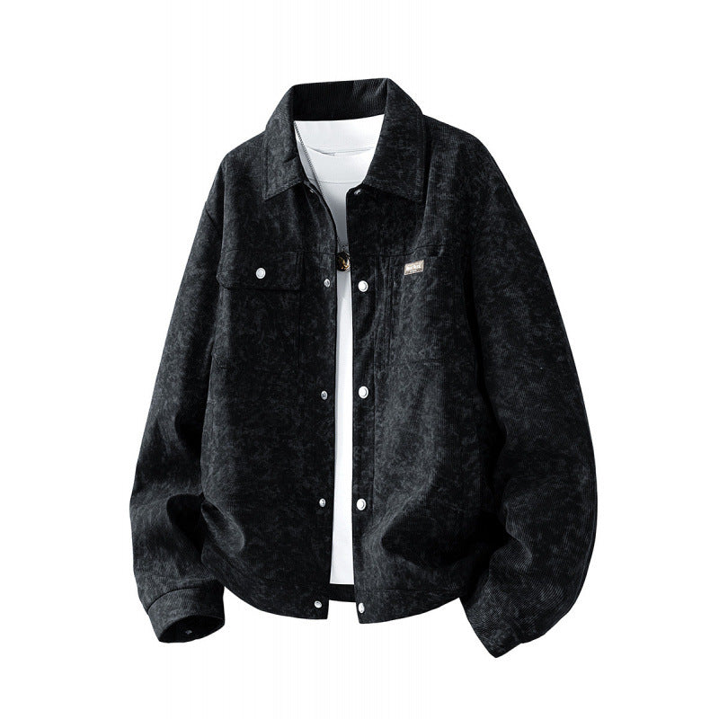 Herren Gemusterte Cordjacke mit praktischen Taschen Drune