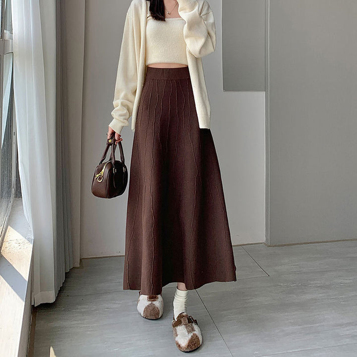 Damen Eleganter und fließender Maxirock Drune 1787632125