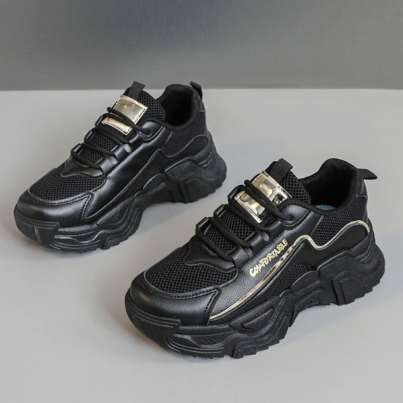 Damen Sportliche Sneakers mit modischer Metallic-Applikation und strukturierter Oberfläche Drune