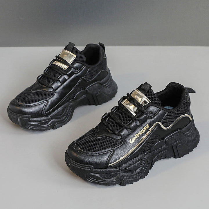 Damen Sportliche Sneakers mit modischer Metallic-Applikation und strukturierter Oberfläche Drune