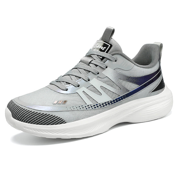 Herren nan leichte atmungsaktive Laufsneaker mit nahtlosem Strickobermaterial, gepolstertem Fersenkragen und reaktiver EVA-Dämpfung Drune