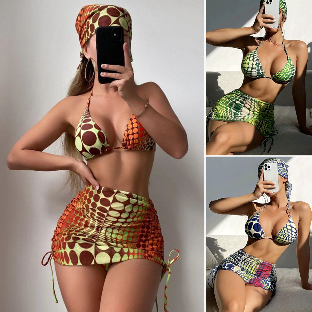 Damen Triangel-Bikini mit Rock Drune