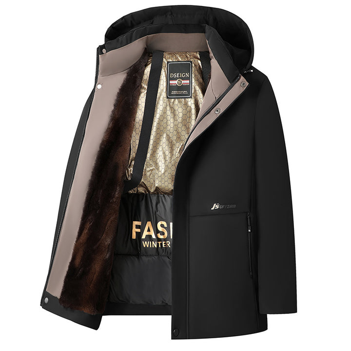 Damen Winterjacke mit abnehmbarer Kapuze Drune