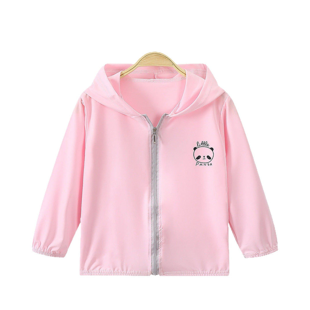 Unisex nan leichte Kapuzenjacke mit durchgehendem Reißverschluss und niedlichem Panda-Print  Drune
