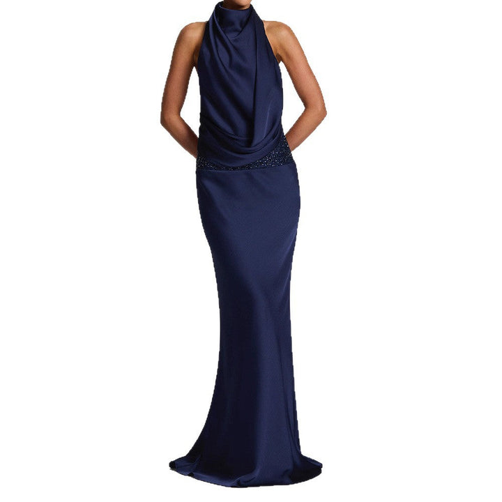 Damen Elegantes Hochzeitskleid mit schimmerndem Taillenband Drune