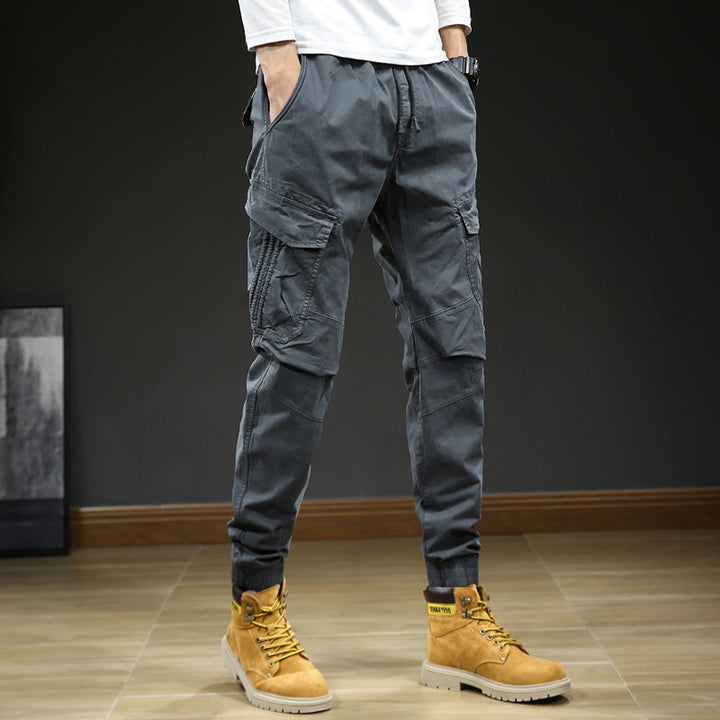Herren Cargo-Joggerhose mit multifunktionalen Cargotaschen und elastischem Saum Drune