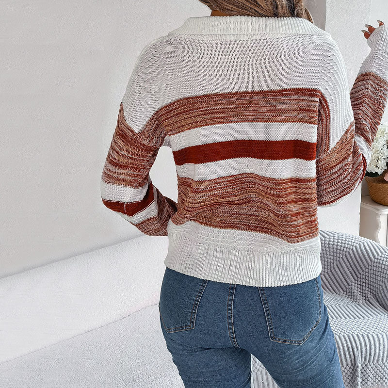 Drune | Gestreifter Strickpullover im Casual Look