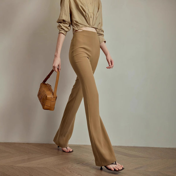 Damen Elegante und figurbetonte Flared-Hosen Drune