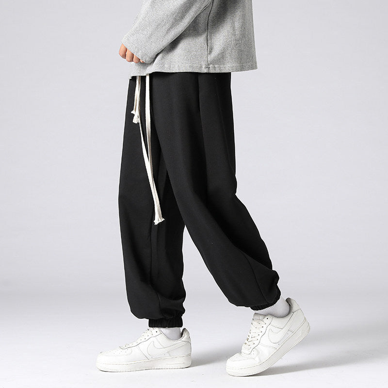 Herren Oversize-Jogginghose mit tiefer Leibhöhe, konischem Bein & extra langen Kordeln Drune