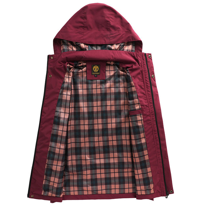 Herren nan urbaner Softshell-Parka mit Kapuze, verdecktem Zweiwege-Reißverschluss und Ärmeltasche Drune
