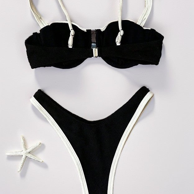 Damen Bikini mit gepolstertem Oberteil und verstellbaren Trägern Drune