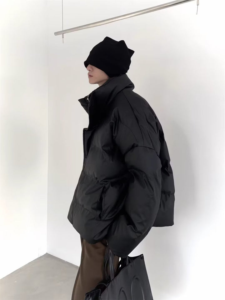 Unisex gefütterte Oversized-Jacke mit hohem Kragen Drune