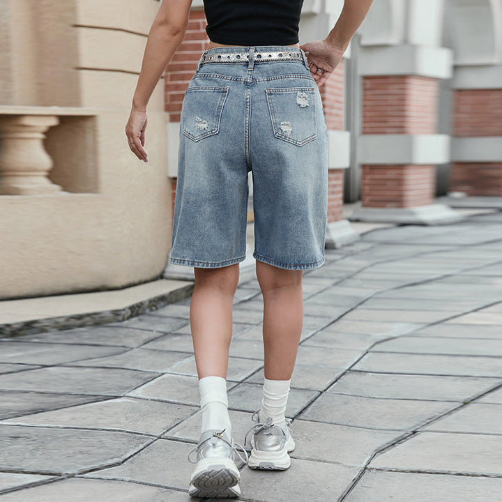 Damen Denim-Shorts mit modischem Schnitt und lässigem Look Drune
